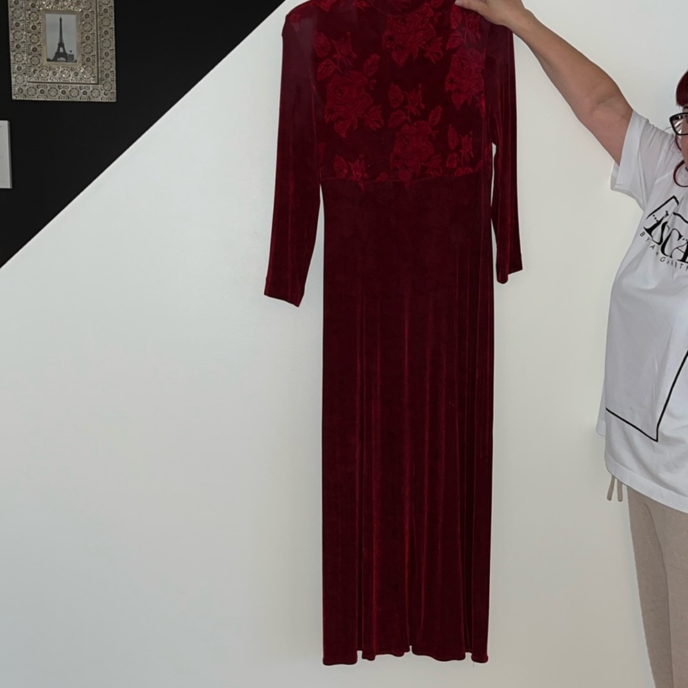 Beautiful Red Burgundy Maxi Dress sz 12